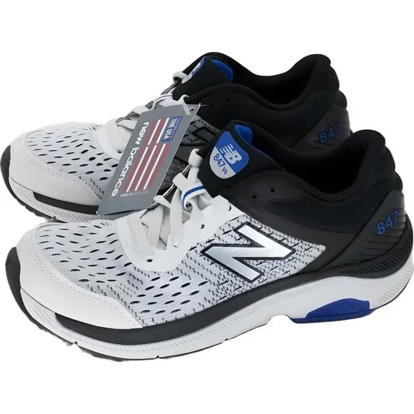 Mens New Balance 847 V4 Walking Shoe Arctic Fox/Black US 7N